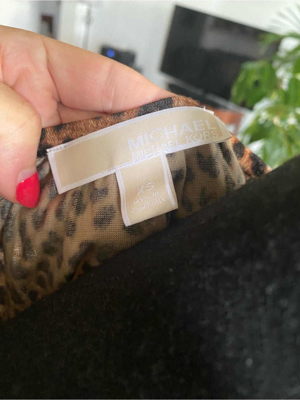 Michael Kors Leopard-Print Blouse in Brown and Black - Picture 2 of 5